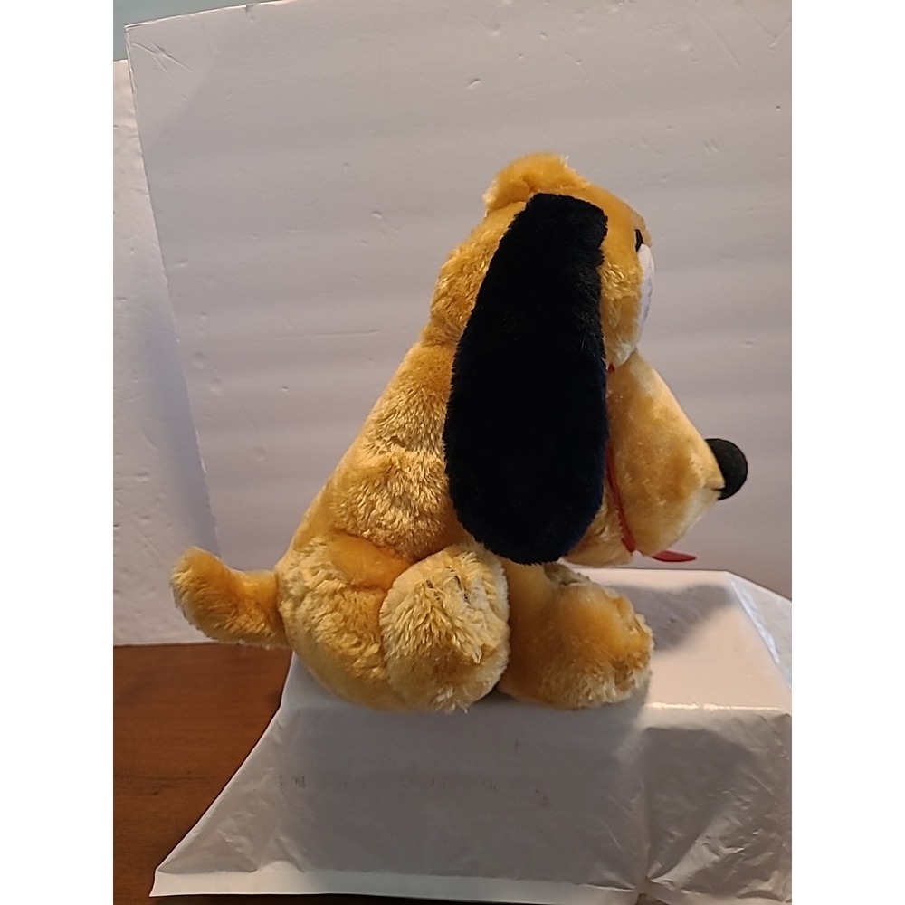 Vintage‎ Disney PLUTO 10" Plush! Original Pluto Dog Walt Disney Tan Red Black - Picture 5 of 9